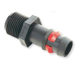 União macho 16 mm x 3/4'' com segurança, canelada