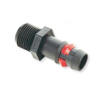 União macho 16 mm x 3/4'' com segurança, canelada