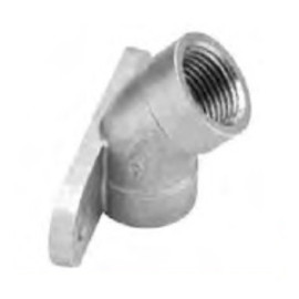 Joelho com pater 1/2'' x 45º inox AISI 316