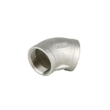 Curva 45º fêmea-fêmea de 1/2'' inox AISI 316
