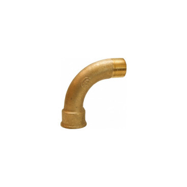 Curva 90º macho-fêmea de 1/2'' latão