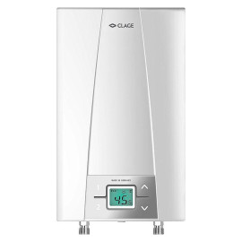 Esquentador elétrico CEX 9-O, 3,8 ou 5 l/min, 6,6 ou 8,8 kW, 29 ou 38 A, 230V, ligações inferiores, Clage