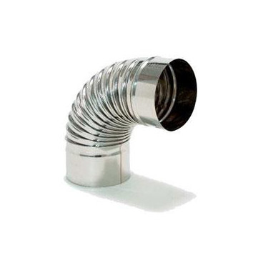 Curva 180 mm a 90º para inox exaustão