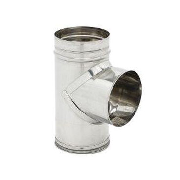 Tê simples 90 mm para inox exaustão