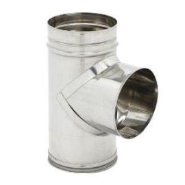 Tê simples 100 mm para inox exaustão