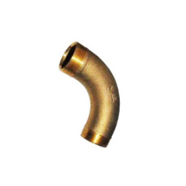 Curva 90º macho-macho de 1''1/2 latão