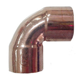 Joelho 90º de cobre para soldar 10 mm