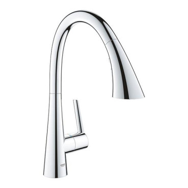 Torneira monocomando de cozinha com chuveiro ergonómico Zedra, Grohe 32294002