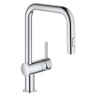 Torneira monocomando de cozinha bica U com chuveiro Minta, Grohe 32322002