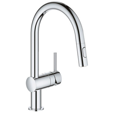 Torneira monocomando de cozinha bica C com chuveiro Minta, Grohe 32321002