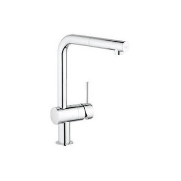 Torneira monocomando de cozinha bica L com chuveiro Minta, Grohe 32168000