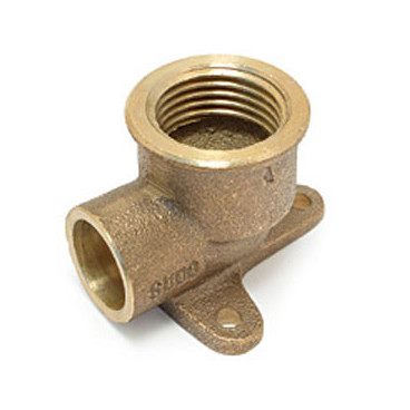 Joelho fêmea com pater de bronze para soldar 22 mm x 1/2''