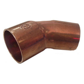 Joelho 45º macho-fêmea de cobre para soldar 22 mm