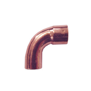 Curva 90º macho-fêmea de cobre para soldar 18 mm