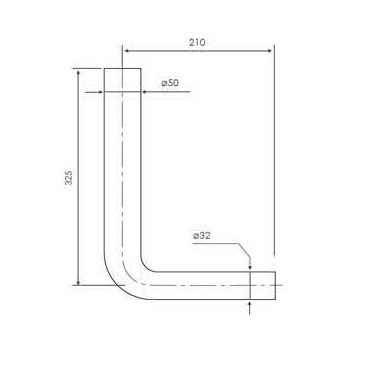 Curva descarga 50 x 32 mm para autoclismo branco, OLI 490441