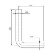 Curva descarga 50 x 40 mm para autoclismo branco, OLI 490661