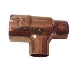 Tê de cobre para soldar 28 x 22 x 15 mm