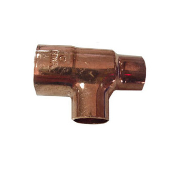 Tê de cobre para soldar 28 x 22 x 15 mm