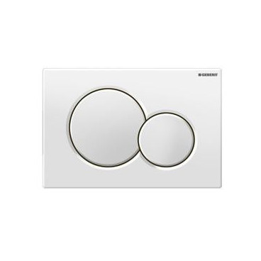 Placa de comando Sigma01 Redonda, dupla descarga, branca, Geberit 115.770.11.5