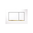 Placa de comando Sigma20 quadrada, dupla descarga, branca e faixa dourada, Geberit 115.883.KK.1