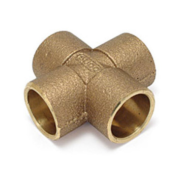 Tê duplo de bronze para soldar 22 mm
