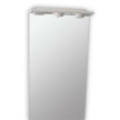 Espelho com 50 cm Clio branco com focos e tomada