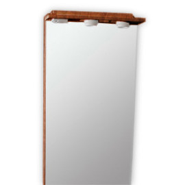 Espelho com 50 cm Clio cerejeira com focos e tomada