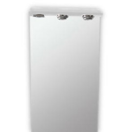 Espelho com 60 cm Clio branco com focos e tomada