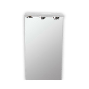 Espelho com 60 cm Clio branco com focos e tomada 