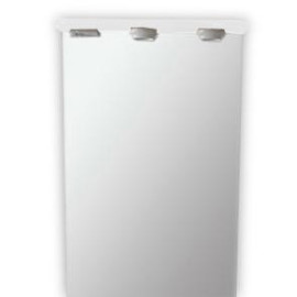 Espelho com 80 cm Clio branco com focos e tomada