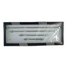 Conjunto 4 peças redondo cromado Marta