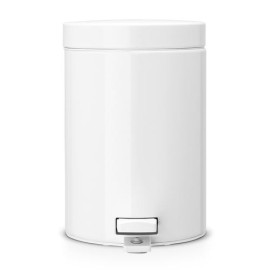 Balde lixo 5L branco com pedal Newicon, Brabantia 112065