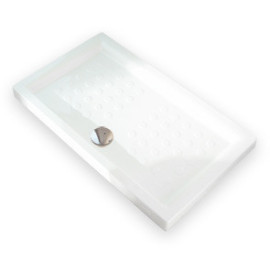 Base de duche JULIETA 1200x800x80 mm rectangular de pousar em cerâmica branco TN10004063700000 Sanitana