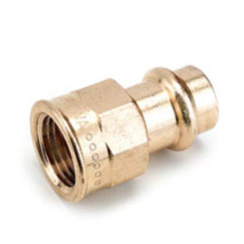 Casquilho fêmea 12 mm x 1/2" de prensar para tubo de cobre