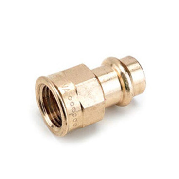 Casquilho fêmea 12 mm x 1/2" de prensar para tubo de cobre