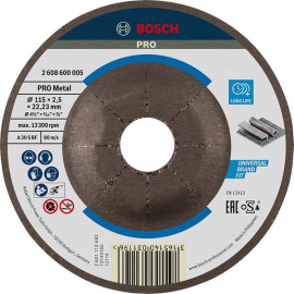 Disco para aço 115 x 2,5 mm CUR, Bosch 2.608.600.005