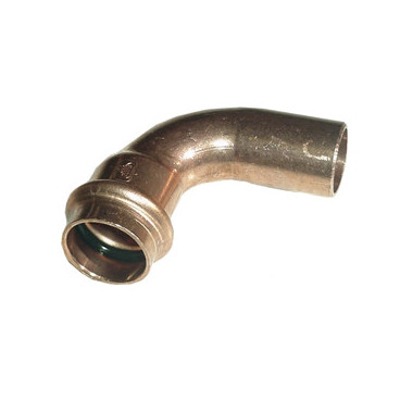 Joelho 90º macho-fêmea 18 mm de prensar para tubo de cobre