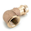Joelho fêmea 18 mm x 1/2'' de prensar para tubo de cobre