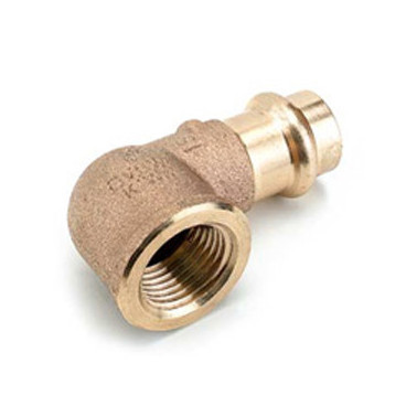 Joelho fêmea 18 mm x 1/2'' de prensar para tubo de cobre