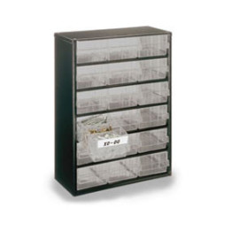 Armário metálico 900, série 150, com 18 gavetas (420 x 307 x 150 mm) 104906 Raaco