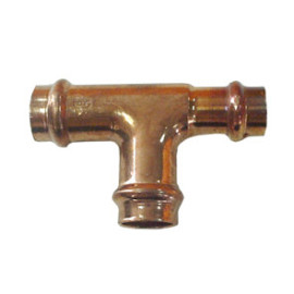 Tê 18 x 18 x 15 mm de prensar para tubo de cobre