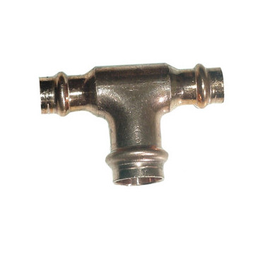 Tê 22 x 28 x 22 mm de prensar para tubo de cobre