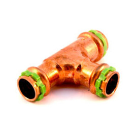 Tê 18 x 15 x 15 mm de prensar para tubo de cobre