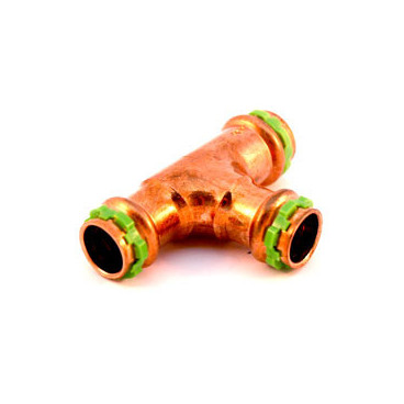 Tê 18 x 15 x 15 mm de prensar para tubo de cobre