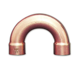 Curva 180º fêmea-fêmea de cobre para soldar 15 mm