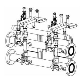 Kit hidráulico duplo BIOS 90F/110F, Baxi 140040407