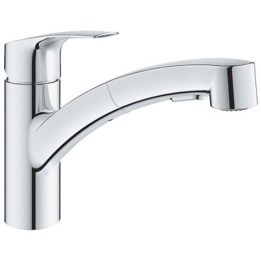 Torneira monocomando de cozinha cromada com chuveiro extraível Eurosmart New, Grohe 30305001