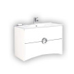 Móvel Giani com 80 cm branco, suspenso lacado (lavatório e torneira não inlcuídos)