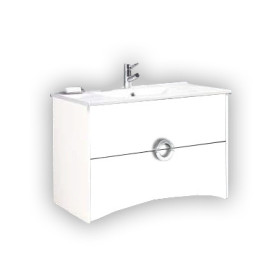 Móvel Giani com 80 cm branco, suspenso lacado (lavatório e torneira não inlcuídos)