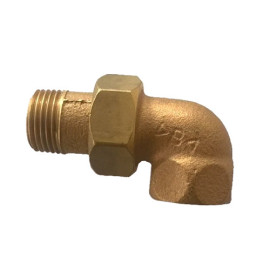 Joelho com junção 1/2'' bronze